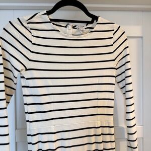 Jcrew Long Cotton Black and Ivory Dress